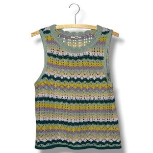 The General Good Pointelle knit sweater tank